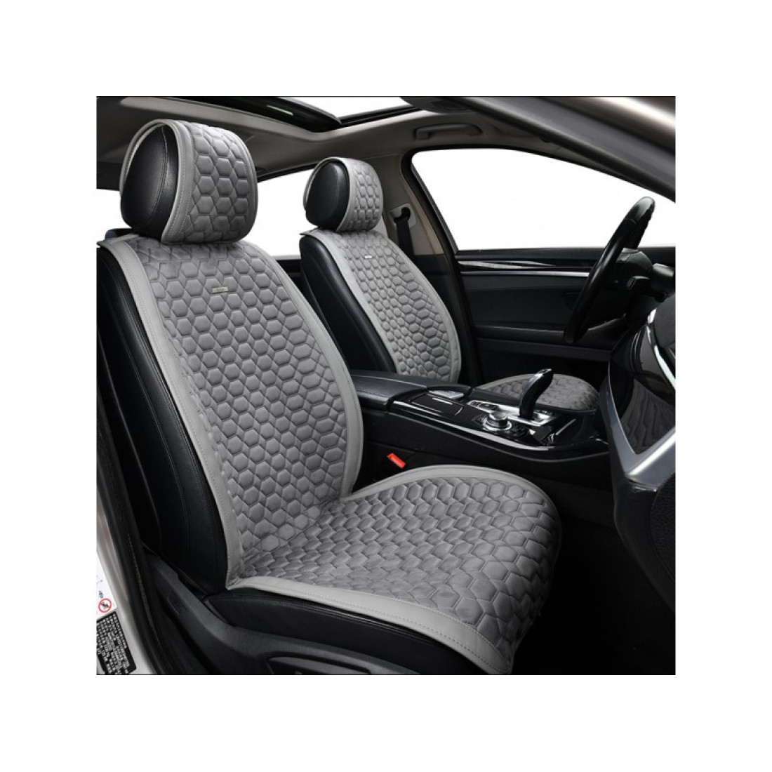 Накидки на сидіння велюр Сірі передні Beltex Monte Carlo, фото 1