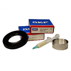 Ремонтний комплект підшипників LG (6205, 6206 SKF, сальник 40*66*10/11,5, мастило) + втулка 37*40*16