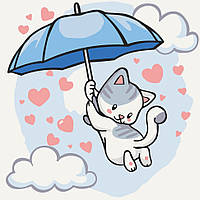 Розпис на полотні "Котик літає" Bambi 15567-AC 30х30 см inotekmag