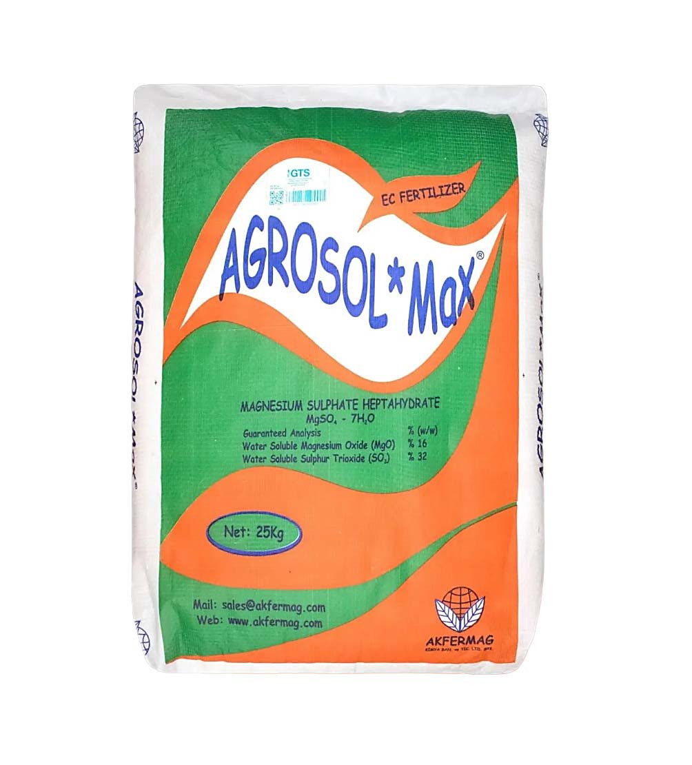 Сульфат магнію Agrosol Max 25 кг, мінеральне добриво, Акфермаг (Akfermag), Туреччина
