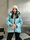Куртка зимова жіноча NOBILITAS 42 - 52 фiсташкова плащівка Канада (арт. 23052), фото 3