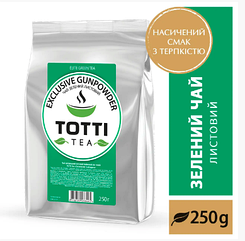 Зелений листовий чай 250г TOTTI "Exclusive Gunpowder" Ексклюзив Ганпаудер