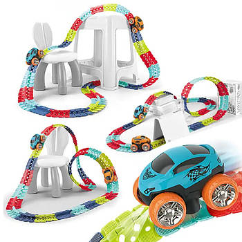 Автомобільний гоночний гнучкий трек 138 деталей Cheangeble Track / Дитяча гоночна траса