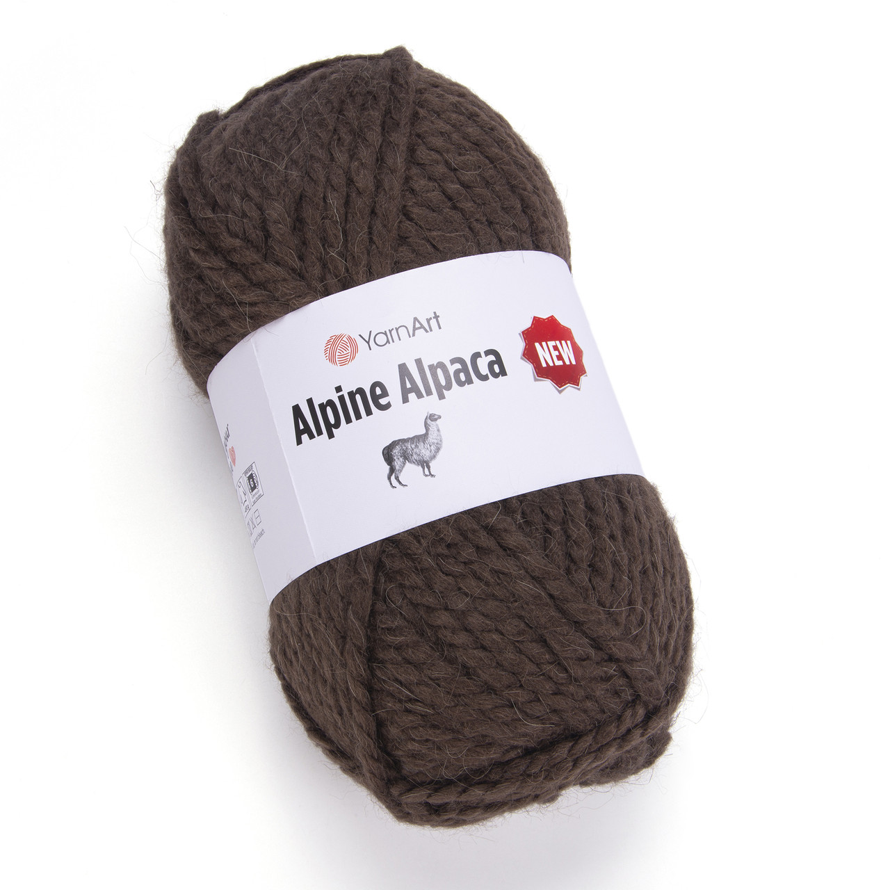 Пряжа напіввовна YarnArt Alpine Alpaca (Ярнарт Альпіне Альпака), Шоколад №1431, 150гр., 120м.