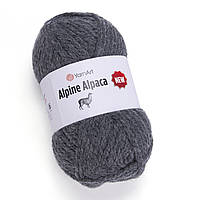 Пряжая полушерсть YarnArt Alpine Alpaca (Ярнарт Альпіне Альпака), Антрацит №1436, 150гр., 120м.