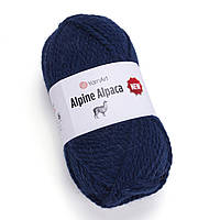 Пряжая полушерсть YarnArt Alpine Alpaca (Ярнарт Альпіне Альпака), Синий №1437, 150гр., 120м.