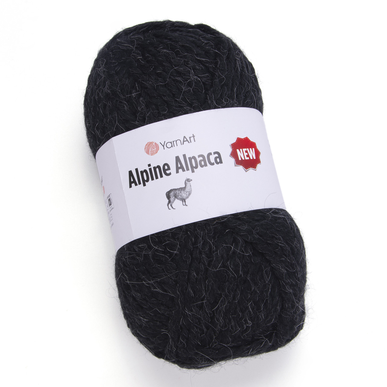 Пряжа напіввовна YarnArt Alpine Alpaca (Ярнарт Альпіне Альпака), Чорний №1439, 150гр., 120м.