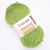 Пряжа напіввовна YarnArt Alpine Alpaca (ЯрнарПряжа YarnArt Alpine Alpaca, Зелень №449, 150гр., 120м.