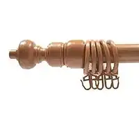Карниз трубчатый 1.6м одинарный Черешня,толщина 28мм,кронштейны,кольца и крючки