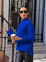 Женский ангоровый свитер под горло (черный, малиновый, синий, зеленый, молочный) размер; 42-46, 48-52 42/46,