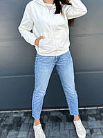 Женская легкая короткая куртка ветровка плащевка с капюшоном, без подкладки, на молнии, с карманами 46/48,