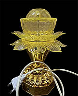 Лампа на поставке цветок вращающийся RGB RHD-66 RD-5026 золотой