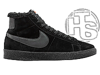 Мужские кроссовки Nike Zoom Blazer Mid Triple Black (с мехом) ALL01540