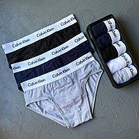 Набір чоловічих трусів сліпів Calvin Klein Кельвін Кляйн (у наборі 5 штук) подарунковий набір