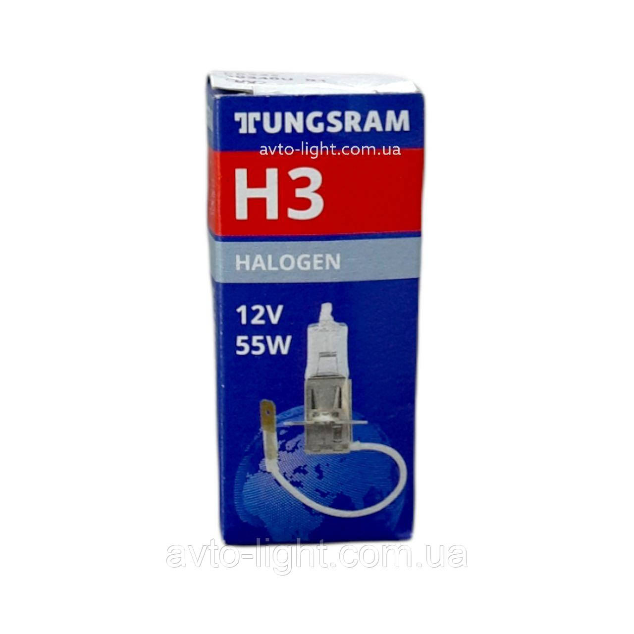 Автолампа галоген Tungsram 12V H3 55W 12V (1 шт./коробка) Standart