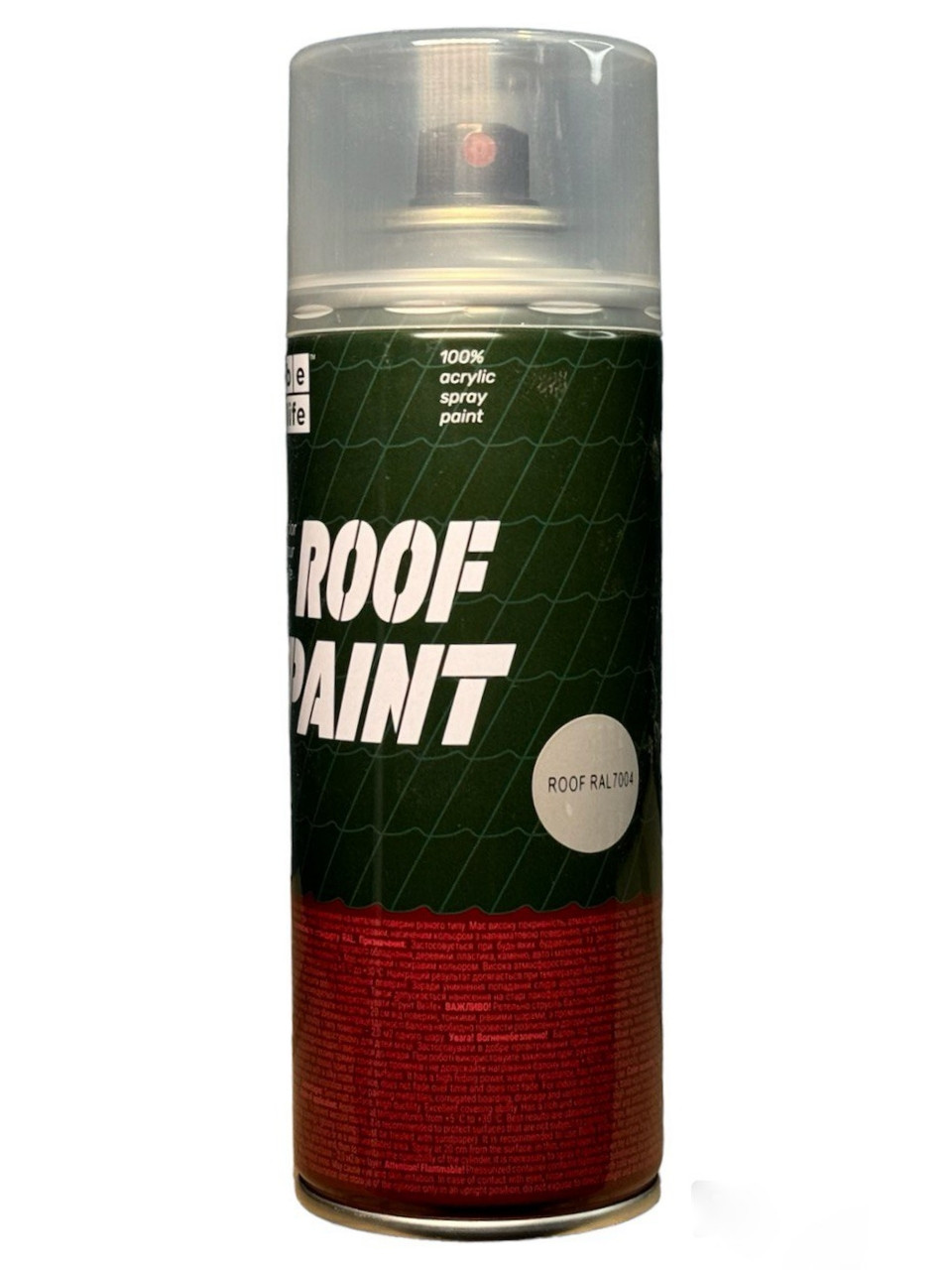 Аерозольна фарба для даху Belife Roof Paint 400 мл сірий (RAL 7004)