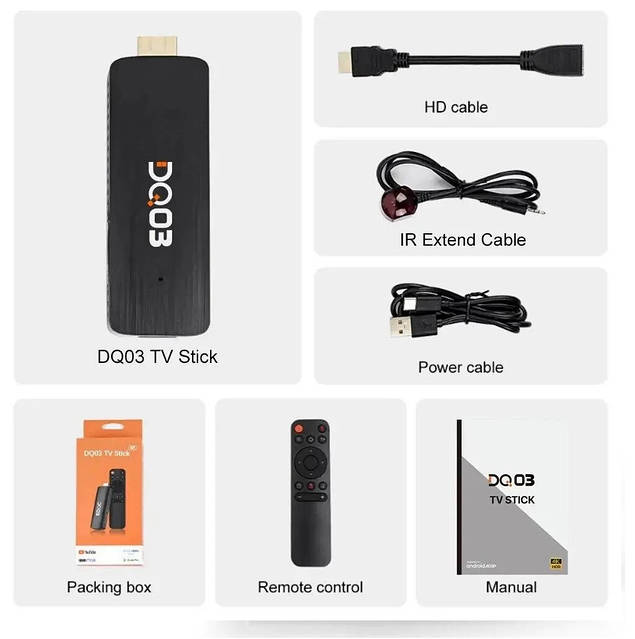 DQ03 2/16Gb TV Stick (смарт тв) Android приставка оригинал купить