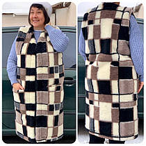 Жилетка безрукавка жіноча на овчині великі розміри з 48 по 64