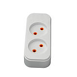 Колодка Quantum 2 пости без заземлення біла 1шт/уп, фото 2