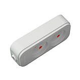 Колодка Quantum 2 пости без заземлення біла 1шт/уп, фото 4