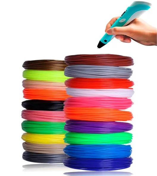 PLA Пластик для 3D ручек (20 цветов по 5 метров) - фото 1 - id-p2041652303
