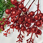 Декоративна червона насадка ягідок, 19 см, фото 2