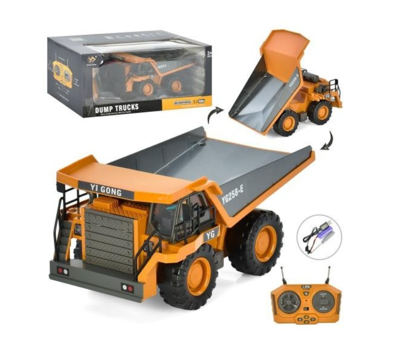 Дитячий реалестичний Самоскид на радіокеруванні з акумулятором, світлові та звукові ефекти. BC1041