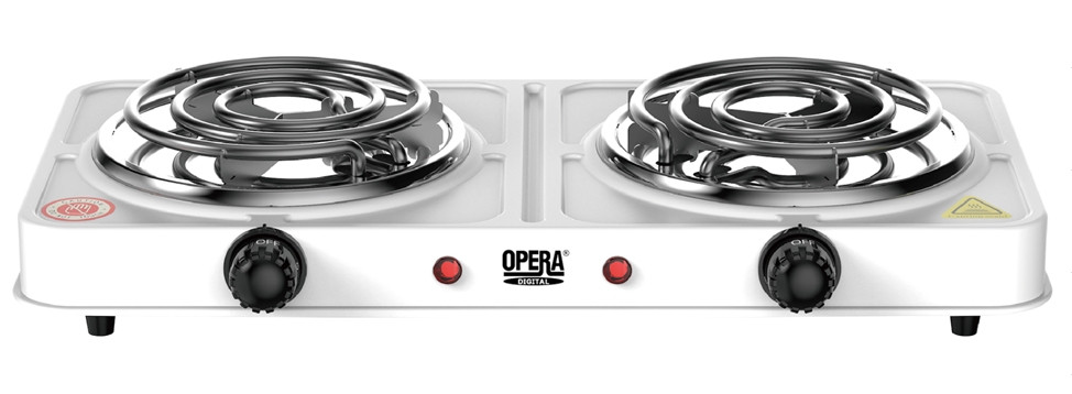 Плита електрична двоконфоркова настільна спіральна Hot Plate Opera OP5713 (2000W 220V/50Hz)