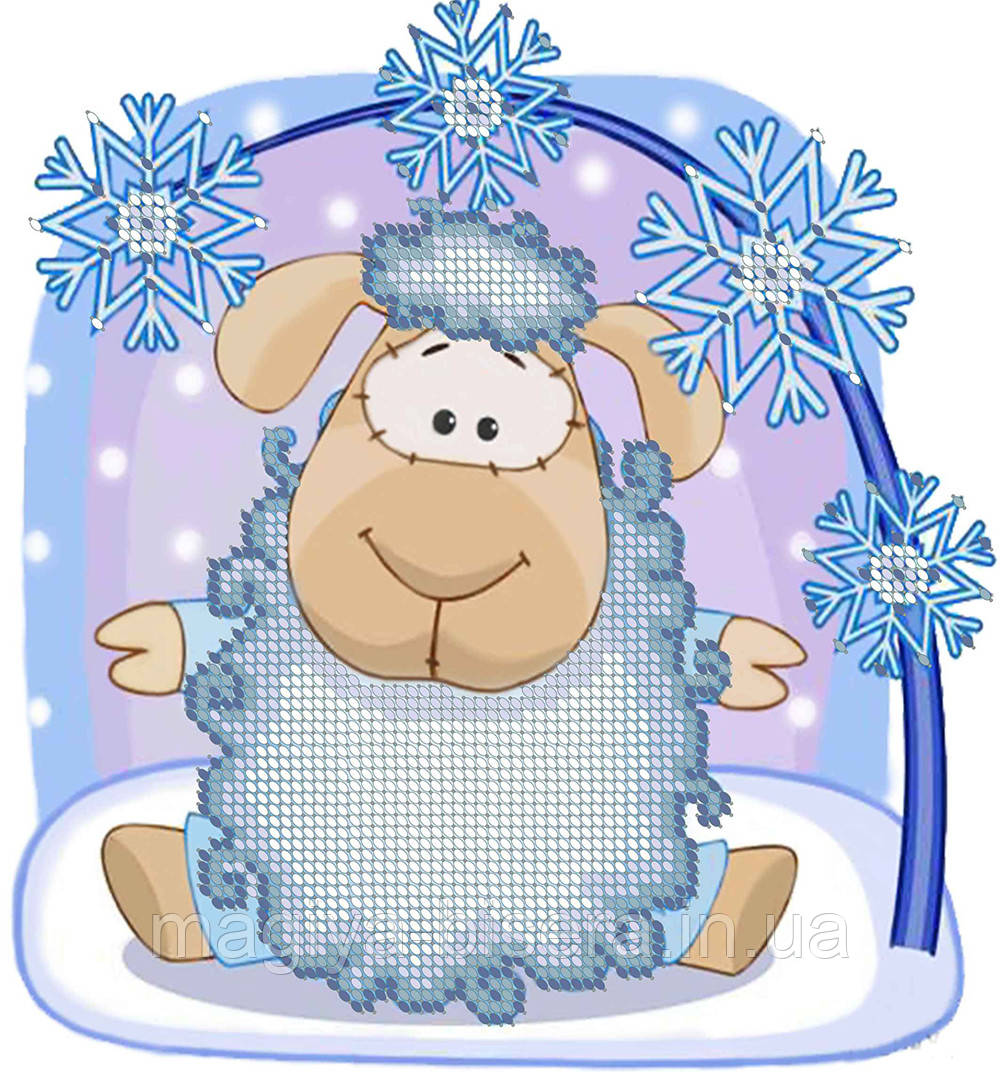 Схема для вышивания бисером Магия бисера 022-4 Овечка Размер 18*24 см ...