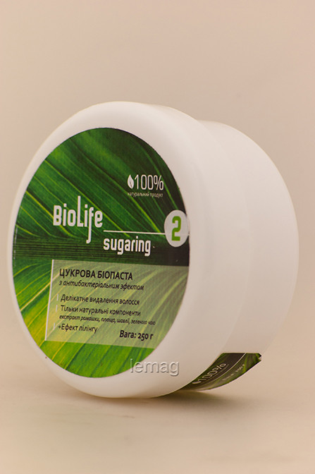 BioLife Пробник цукрової біопасти з антибактеріальним ефектом Ультра м'яка - 2, 250 г, фото 1
