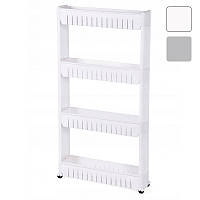 Кухонна полиця Bonro B04 біла на колесах для кухні ванни B_2179