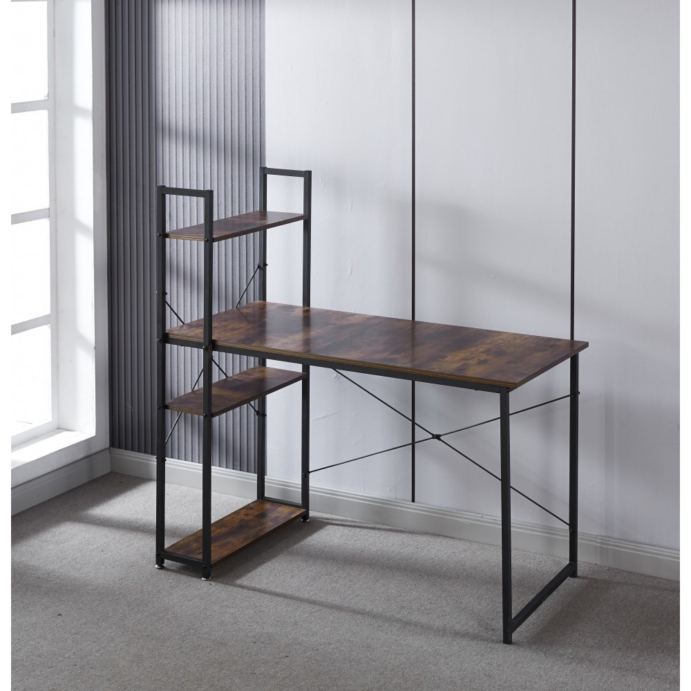 Стіл письмовий Bonro BN-003 металевий лофт з полицею комп'ютерний для дому офісу геймера B_2181, фото 1