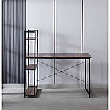 Стіл письмовий Bonro BN-003 металевий лофт з полицею комп'ютерний для дому офісу геймера B_2181, фото 2