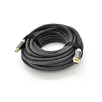 Відео-кабель VEGGIEG YT-HDMI (M)/(M) HA-10 HDMI (тато) - HDMI (тато) 10 m Black Metal Gray