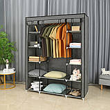 Шафа з тканини Bonro B13 розбірний тканинний органайзер для одягу взуття B_2182, фото 6