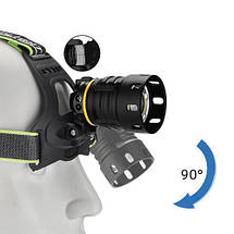 Ліхтар налобний BL-A14-3-P90, power bank, 3x18650, zoom, ЗУ Type-C, фото 5