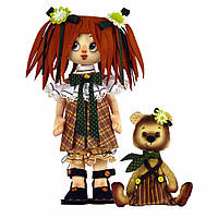 Набір для шиття ляльки та м якої іграшки Дівчинка з ведмедиком