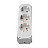 Колодка Quantum 3 пости із заземленням біла 1шт/уп, фото 3