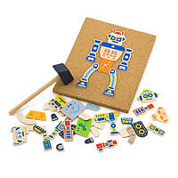 Набор для творчества "Деревянная аппликация Робот" Viga Toys 50335, Toyman