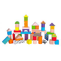Деревянные кубики "Узорчатые блоки" Viga Toys 59695, 50 шт, 3 см, Toyman