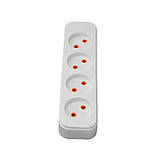 Колодка Quantum 4 пости без заземлення біла 1шт/уп, фото 3