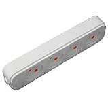 Колодка Quantum 4 пости без заземлення біла 1шт/уп, фото 4