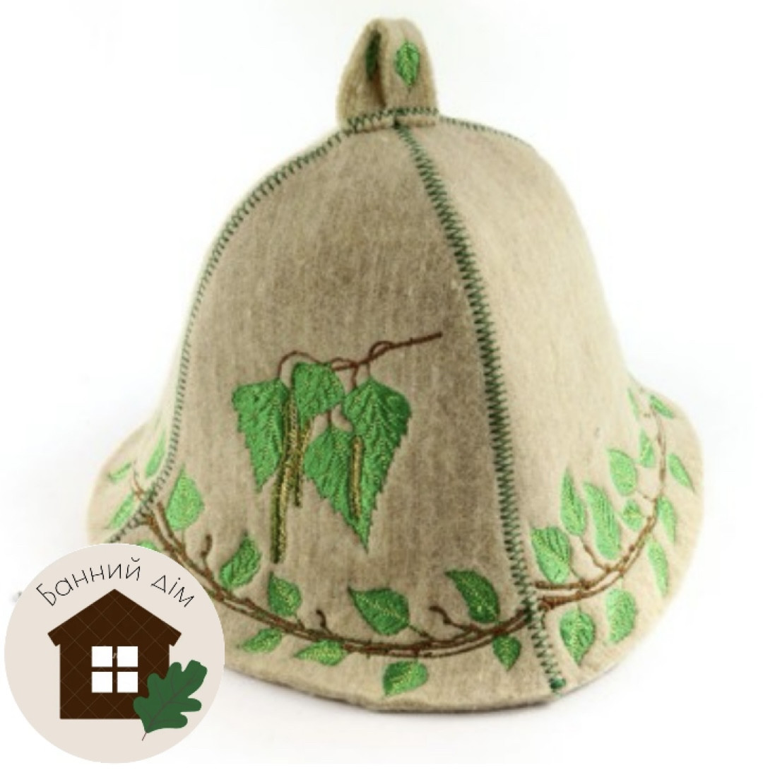 Шапка вовняна для лазні, "Берізка", фото 1