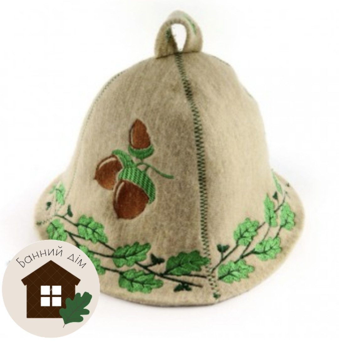 Шапка вовняна для лазні, "Дубок", фото 1