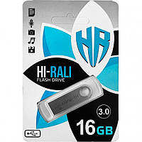 Накопитель USB Flash Drive 3.0 Hi-Rali Shuttle 16gb Цвет Стальной