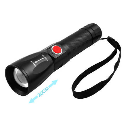 Ліхтар P530-P50, 1x18650/3xAAA, zoom, індикація заряду, ремінець, ЗУ Type-C, фото 1