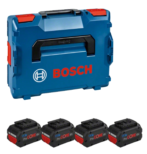 Набір акумуляторних батарей Bosch Professional 4x ProCORE 18V 5.5Ah (1 600.A02.A2U) with Original Case