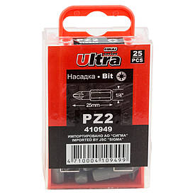 Набір біт PZ2×25 мм 1/4" 25 шт. S2 ULTRA (4010502)