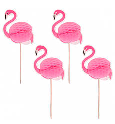 Прикраса для коктейлю "Фламінго", 6 шт.