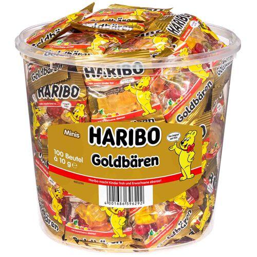 Желейные конфеты мармеладки Haribo Goldbaren 10г×100шт Фруктовые конфеты мишки Харибо - фото 1 - id-p1343701173